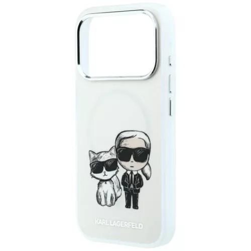  iPhone 18 Pro / 17 Pro bézs Karl Lagerfeld Smooth Karl & Choupette B-3666339657802 6 kép