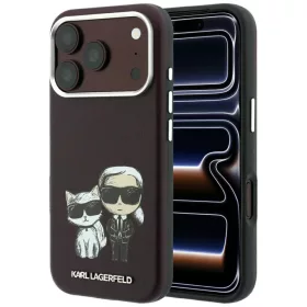  iPhone 18 Pro / 17 Pro Bordó Karl Lagerfeld Smooth Karl & Choupette -3666339657840 1 kép