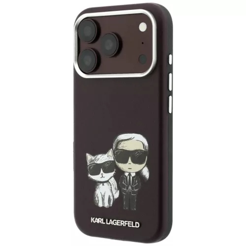  iPhone 18 Pro / 17 Pro Bordó Karl Lagerfeld Smooth Karl & Choupette -3666339657840 2 kép