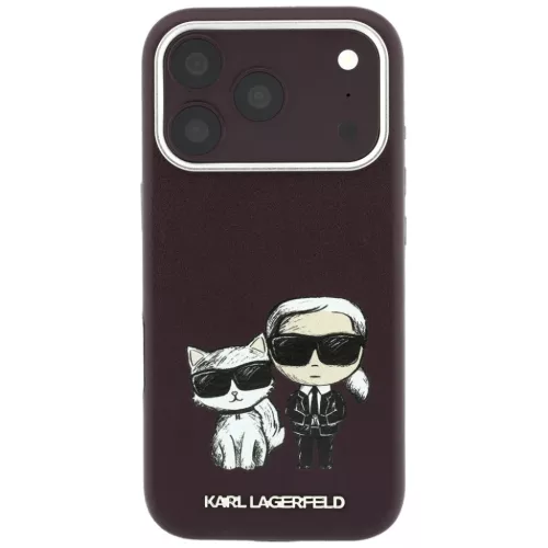  iPhone 18 Pro / 17 Pro Bordó Karl Lagerfeld Smooth Karl & Choupette -3666339657840 3 kép