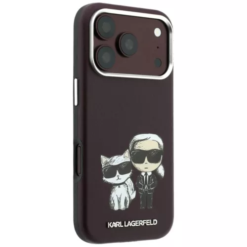  iPhone 18 Pro / 17 Pro Bordó Karl Lagerfeld Smooth Karl & Choupette -3666339657840 4 kép