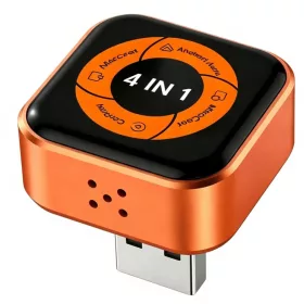   Carlinkit Mini Ultra6 vezeték nélküli CarPlay és Android Auto adapter, fekete-narancssárga