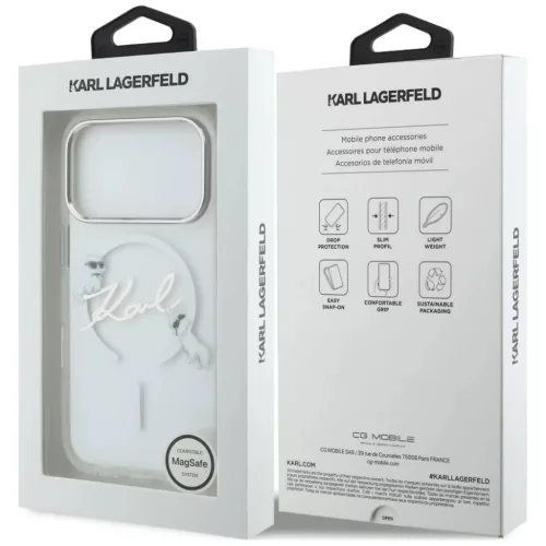  iPhone 18 Pro Max / 17 Pro Max Karl Lagerfeld Script logós MagSafe �-3666339661656 8 kép