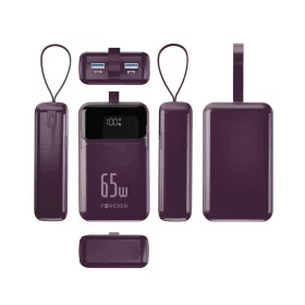 Forever Vibe-TB65 PD QC 65 W 20 000 mAh külső akkumulátor, bordó p-5908067010367 2 kép