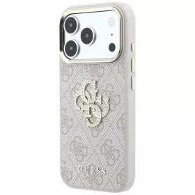  iPhone 18 Pro / iPhone 17 Pro rózsaszín Guess 4G & Big Strass Logo -3666339653101 2 kép