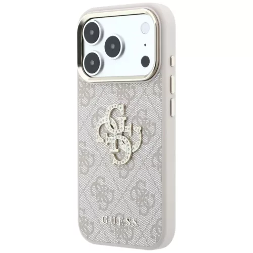  iPhone 18 Pro / iPhone 17 Pro rózsaszín Guess 4G & Big Strass Logo -3666339653101 2 kép