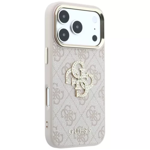  iPhone 18 Pro / iPhone 17 Pro rózsaszín Guess 4G & Big Strass Logo -3666339653101 4 kép