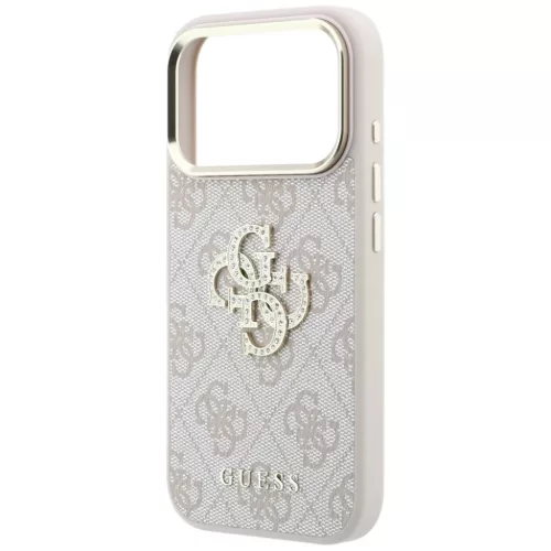  iPhone 18 Pro / iPhone 17 Pro rózsaszín Guess 4G & Big Strass Logo -3666339653101 6 kép