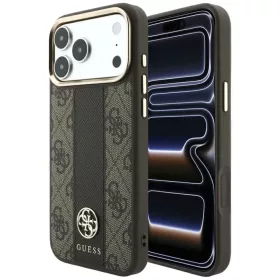    iPhone 18 Pro / iPhone 17 Pro barna Guess 4G with Stripe Round and Classic Logos MagSafe védőtok