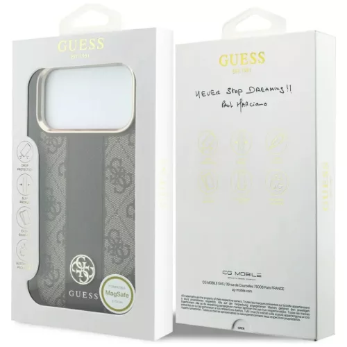  iPhone 18 Pro / iPhone 17 Pro barna Guess 4G with Stripe Round and Cl-3666339652548 8 kép