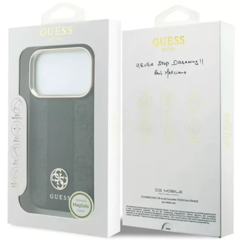  Apple iPhone 18 Pro / iPhone 17 Pro fekete Guess 4G csíkos, kerek é-3666339652500 8 kép