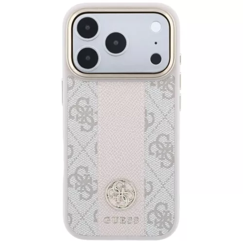  iPhone 18 Pro / iPhone 17 Pro rózsaszín Guess 4G csíkos, kerek és-3666339652623 3 kép