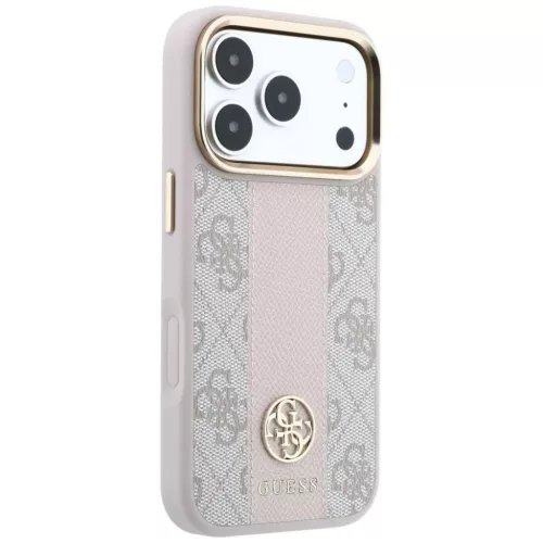  iPhone 18 Pro / iPhone 17 Pro rózsaszín Guess 4G csíkos, kerek és-3666339652623 4 kép