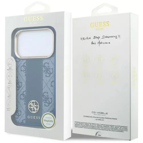  iPhone 18 Pro Max / iPhone 17 Pro Max kék Guess 4G with Stripe Round-3666339652593 4 kép
