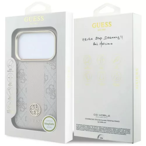  iPhone 18 Pro Max / iPhone 17 Pro Max rózsaszín Guess 4G csíkos, k-3666339652630 8 kép
