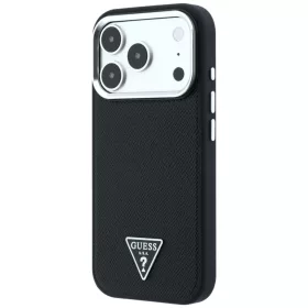  iPhone 18 Pro / 17 Pro fekete Guess Grained Triangle Logo MagSafe tok-3666339654740 2 kép