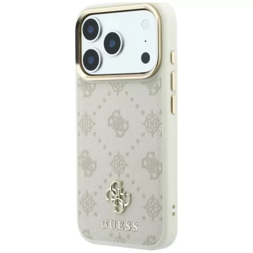  iPhone 18 Pro / 17 Pro bézs Guess Peony 4G Small Logo MagSafe tok-3666339654221 2 kép