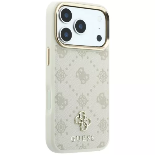  iPhone 18 Pro / 17 Pro bézs Guess Peony 4G Small Logo MagSafe tok-3666339654221 4 kép