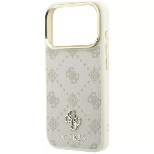  iPhone 18 Pro / 17 Pro bézs Guess Peony 4G Small Logo MagSafe tok-3666339654221 6 kép