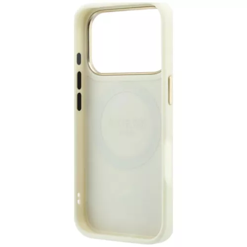  iPhone 18 Pro / 17 Pro bézs Guess Peony 4G Small Logo MagSafe tok-3666339654221 7 kép