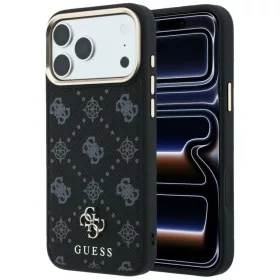    iPhone 18 Pro Max / 17 Pro Max fekete Guess Peony 4G Small Logo MagSafe védőtok