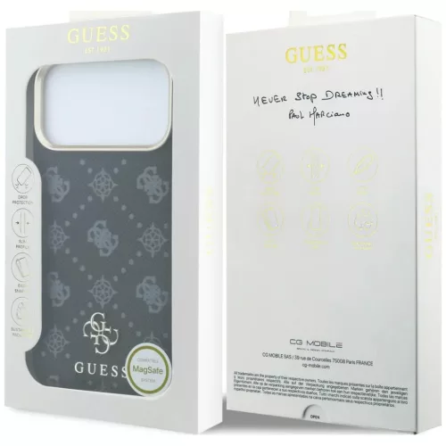  iPhone 18 Pro Max / 17 Pro Max fekete Guess Peony 4G Small Logo MagSa-3666339654115 8 kép