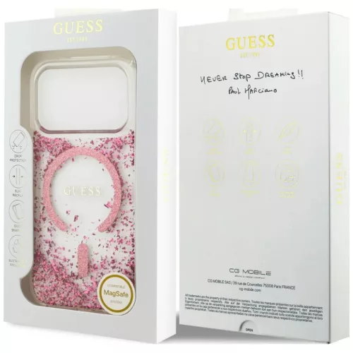  iPhone 18 Pro / iPhone 17 Pro rózsaszín Guess Resin Bottom Glitter -3666339673598 7 kép