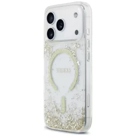  iPhone 18 Pro / iPhone 17 Pro arany Guess Resin Bottom Glitter MagSaf-3666339673574 2 kép