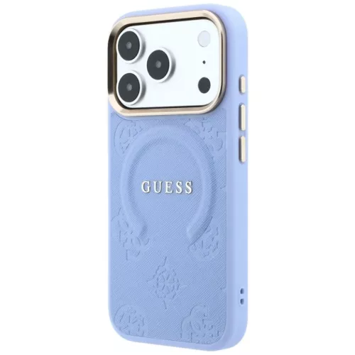  iPhone 18 Pro Max / 17 Pro Max világoskék Guess Saffiano Peony & Ri-3666339654474 2 kép