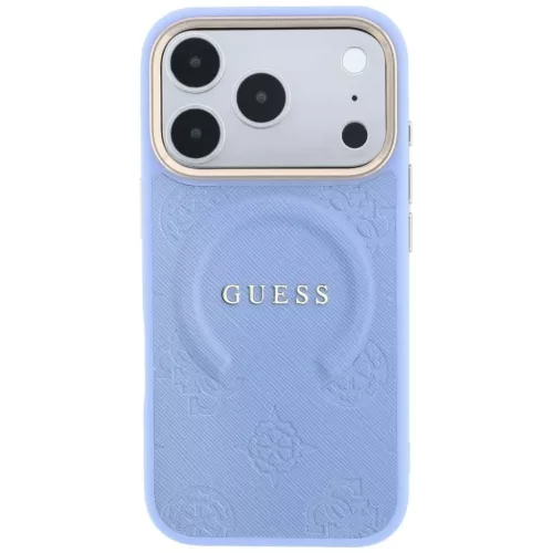  iPhone 18 Pro Max / 17 Pro Max világoskék Guess Saffiano Peony & Ri-3666339654474 3 kép