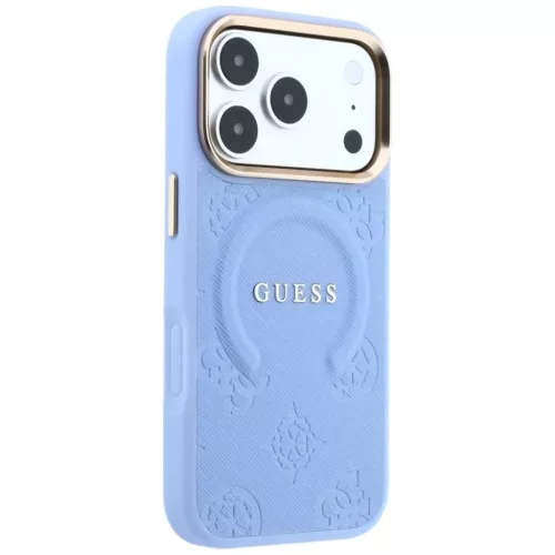  iPhone 18 Pro Max / 17 Pro Max világoskék Guess Saffiano Peony & Ri-3666339654474 4 kép