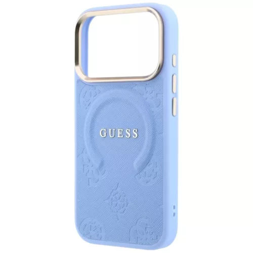  iPhone 18 Pro Max / 17 Pro Max világoskék Guess Saffiano Peony & Ri-3666339654474 6 kép