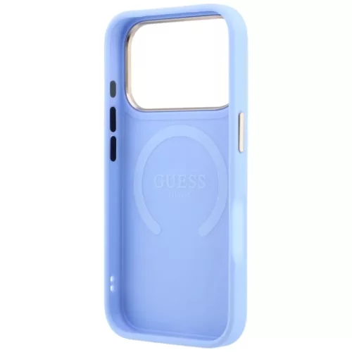  iPhone 18 Pro Max / 17 Pro Max világoskék Guess Saffiano Peony & Ri-3666339654474 7 kép