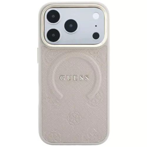  Apple iPhone 18 Pro Max / 17 Pro Max rózsaszín Guess Saffiano Peony-3666339654559 3 kép
