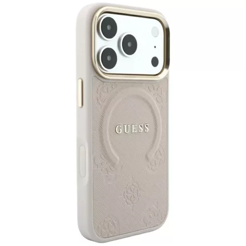  Apple iPhone 18 Pro Max / 17 Pro Max rózsaszín Guess Saffiano Peony-3666339654559 4 kép