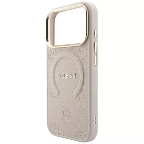  Apple iPhone 18 Pro Max / 17 Pro Max rózsaszín Guess Saffiano Peony-3666339654559 6 kép