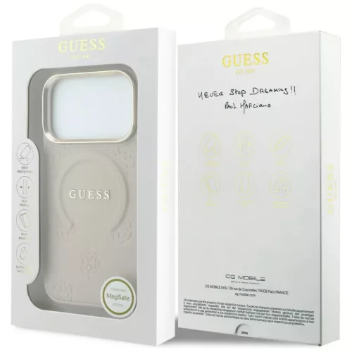  Apple iPhone 18 Pro Max / 17 Pro Max rózsaszín Guess Saffiano Peony-3666339654559 8 kép