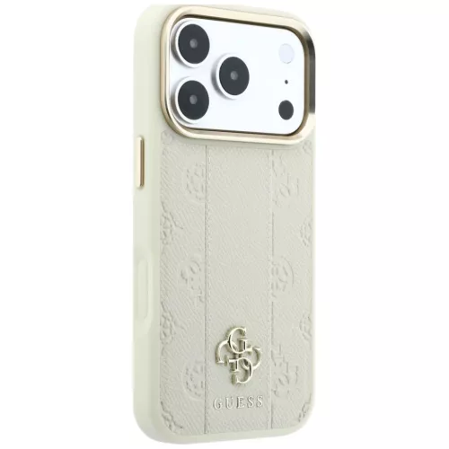  iPhone 18 Pro / iPhone 17 Pro bézs Guess Stripe Peony 4G Logo MagSaf-3666339653187 4 kép