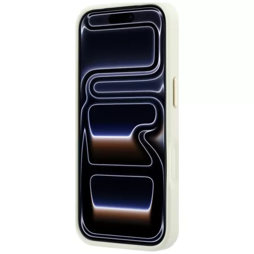  iPhone 18 Pro / iPhone 17 Pro bézs Guess Stripe Peony 4G Logo MagSaf-3666339653187 5 kép
