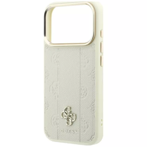  iPhone 18 Pro / iPhone 17 Pro bézs Guess Stripe Peony 4G Logo MagSaf-3666339653187 6 kép