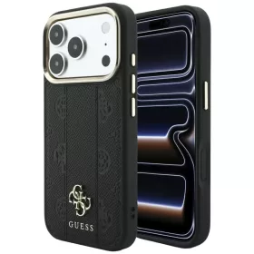  iPhone 18 Pro / iPhone 17 Pro fekete Guess Stripe Peony 4G Logo MagSa-3666339653224 1 kép