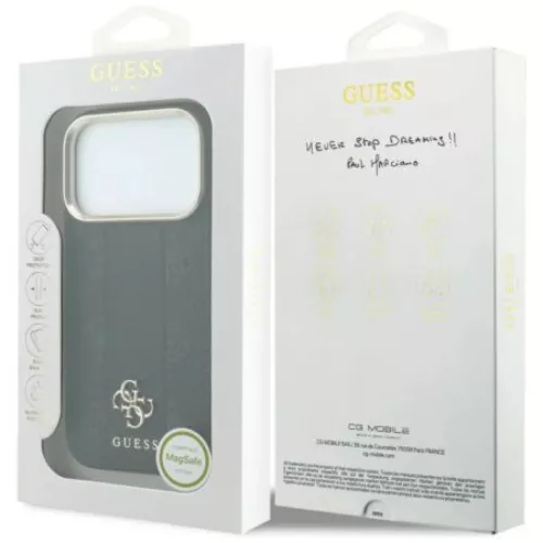  iPhone 18 Pro / iPhone 17 Pro fekete Guess Stripe Peony 4G Logo MagSa-3666339653224 8 kép