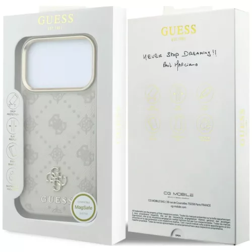  Apple iPhone 18 Pro Max / iPhone 17 Pro Max bézs Guess Stripe Peony -3666339653194 8 kép