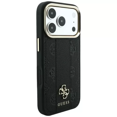  Apple iPhone 18 Pro Max / 17 Pro Max fekete Guess Stripe Peony 4G Log-3666339653231 4 kép