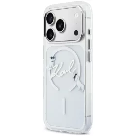  iPhone 18 Pro/17 Pro átlátszó Karl Lagerfeld Script Logo MagSafe t-3666339661649 2 kép