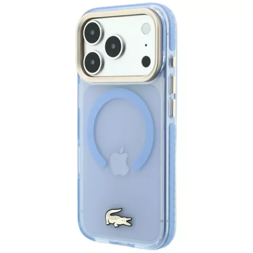  Apple iPhone 18 Pro / 17 Pro kék Lacoste IML ütésálló arany log�-3666339647223 2 kép