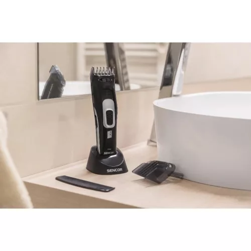 Sencor SHP 4501BK vezeték nélküli hajnyíró 2 fésűs feltéttel-8590669231843 10 kép