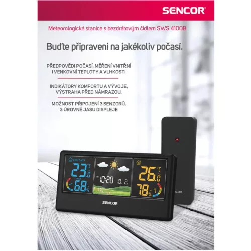 SWS 4100 B IDŐJÁRÁS ÁLLOMÁS SENCOR-8590669349616 9 kép