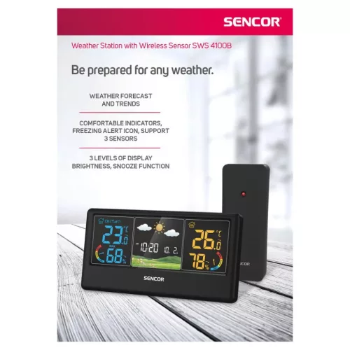 SWS 4100 B IDŐJÁRÁS ÁLLOMÁS SENCOR-8590669349616 10 kép