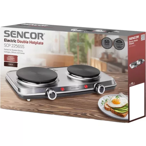 SENCOR SCP 2256SS kétlapos elektromos főzőlap 2500 W-8590669320585 10 kép